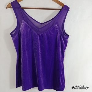 I.N.C International Concepts purple Velvety Tank